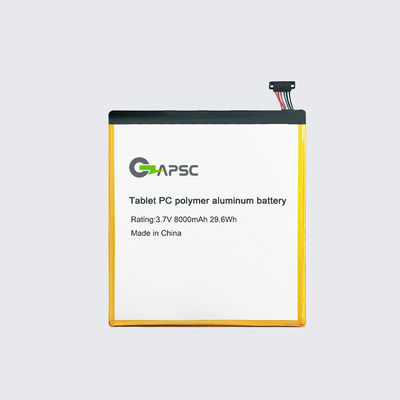 3.7V 8000mah flat polymer lithium battery